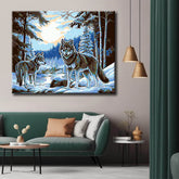 Painting by Numbers Wolf Pack in The Fir forest